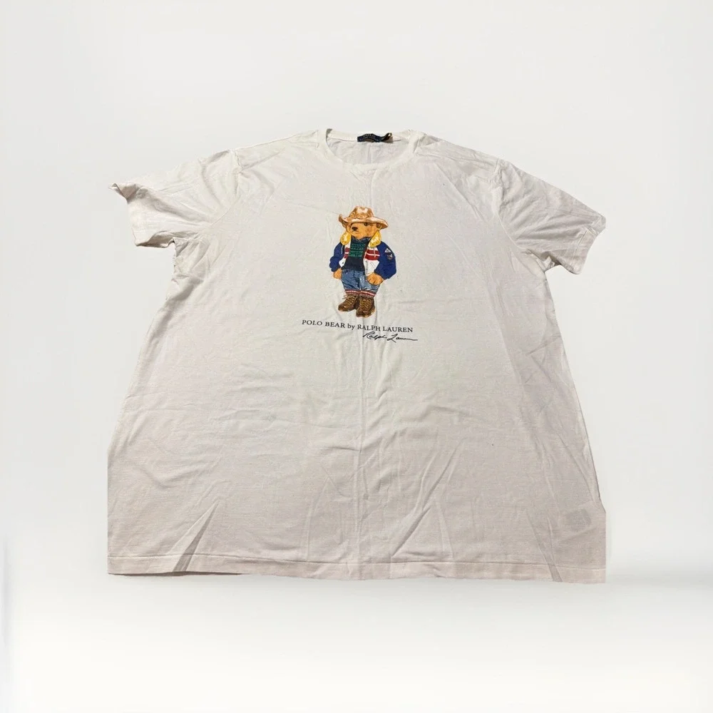Polo Ralph Lauren Polo Bear T-Shirt Size 2XLT Color White/multi
